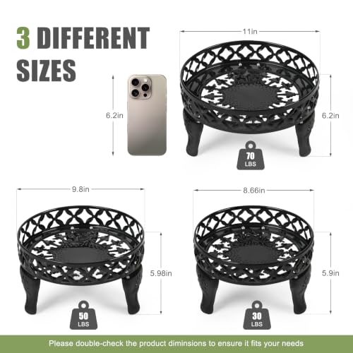 3 Pack Metal Plant Stand Indoor Outdoor, Low Flower Stand for Home - view 6
