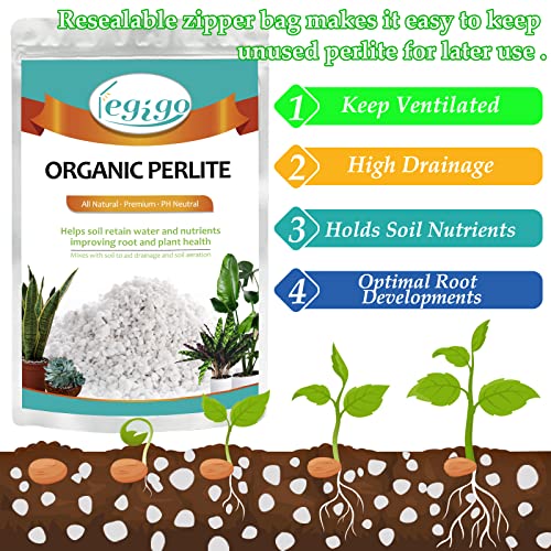 4 Quarts Organic Perlite for Plants Indoor, Soil Mix Amendment - view 2