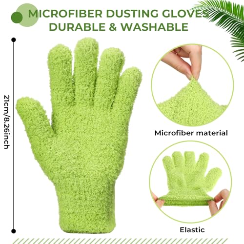 8 Pack Plants Cleaning Wipes and 1 Pair Microfiber Dusting Gloves Based Wipes for Shiny Leaves and Better Photosynthesis for Indoor Outdoor Plants - view 2