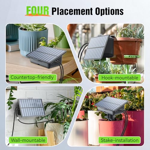 Easy-Setup Solar Drip Irrigation System Outdoor & Indoor, Automatic Plant Waterer Device Kit Beginner-Friendly Garden Raised Bed Grow Tent Water 10-15 Plants - view 5