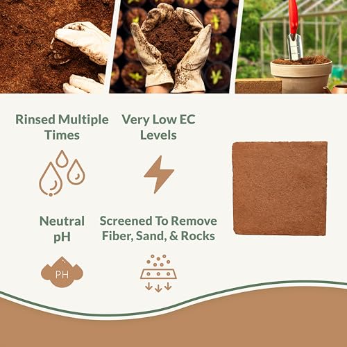 Coco Bliss (10lbs) - Organic Coco Coir for Plants - OMRI-Listed Coco Coir Brick for Garden Soil & Potting Mixes - Coconut Fiber Substrate Mixes with Potting Soil for Indoor Plants & Outdoor Plants - view 2