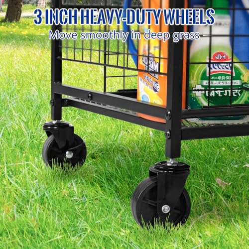Rolling Garden Tool Organizer for Garage, Yard and Lawn Tools - view 4