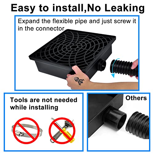 Low Profile Catch Basin Drain Kit Gutter Downspout Extender - view 4