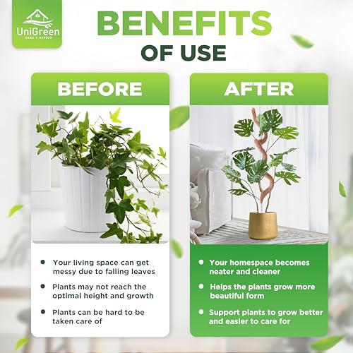 UNIGREEN 2Pack 47'' Premium Bendable Moss Pole - Monstera Plant Support - Plant Trellis Moss Pole for Plants - Moss Poles for Climbing Plants - Plant Sticks Support for Indoor/Outdoor Plants Potted - view 6
