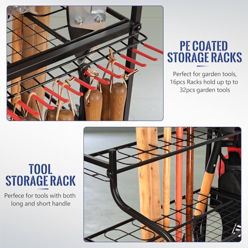 Rolling Garden Tool Organizer for Garage, Yard and Lawn Tools - view 3