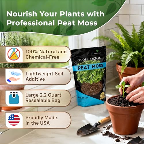 Professional Organic Peat Moss Potting Soil 2.2 Qt for Garden Plants - view 2
