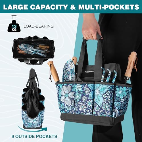 Garden Tool Bag, 9 Pockets Gardening Bag - view 7