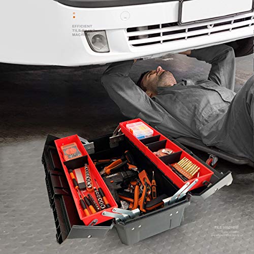Tool Box Organizer 18.5" Tool Storage with Adjustable Compartment Portable Toolbox with Handle Perfect for Home Office Garge - view 6
