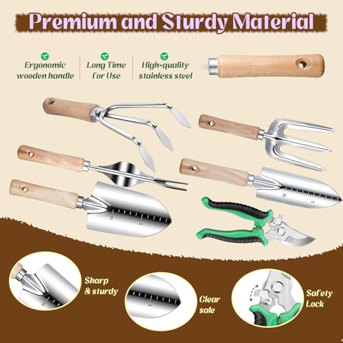 Gardening Tool Set with Tote Bag Heavy-Duty Garden Tools Gardening Gift - view 5