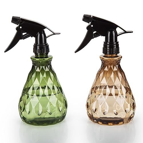 2 Pcs Spray Bottles, 500 ml/17 oz Empty Water Spray Bottles, Plastic Reusable Adjustable Mist Sprayer Squirt Bottles Containers Refillable for Cleaning Solutions, Gardening, Plants