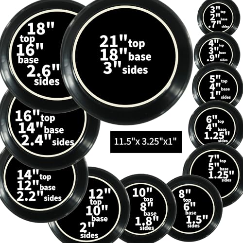 18 Inch (16.3 Inch Base) Case of 2 Plant Saucer, Black - view 2