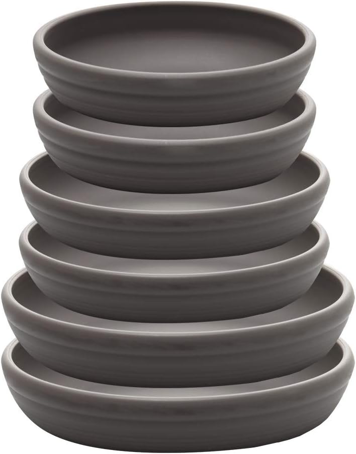 Round Plastic Plant Saucer Drip Tray Set of 6 for Indoor Outdoor Home Garden Flower Plant Container Flower Pot Pallets ((5.8''+7"+8'') x2, Terracotta) - view 8