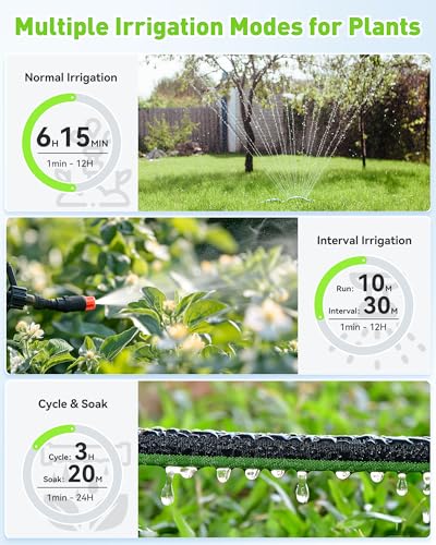 WiFi Water Timer for Garden Hose with Brass Inlet, 2-Zone Smart Sprinkler Hose Timer, WiFi Irrigation Controller, Automatic Watering System for Lawns and Yard - view 3