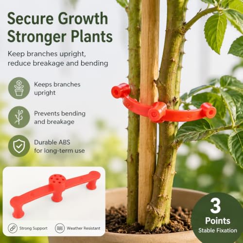 6-Pack Plant Branch Clips, Reusable Garden Stem Supports for Guide Stems - view 4