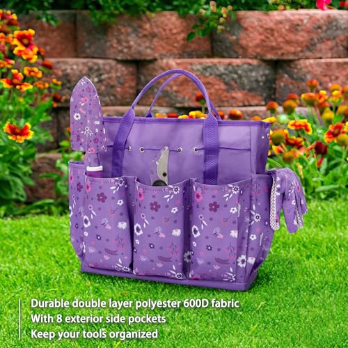 Gardening Gifts for Women, Garden Tool Set, Heavy Duty Gardening Hand Tools with Garden Tool Bag, Purple - view 4