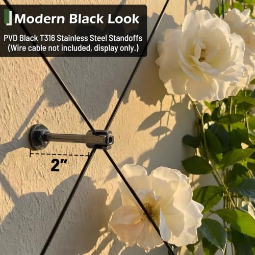 Wire Trellis Kit, 12-Set 5/64” PVD Black Crosshead Hubs Only Kit - view 2