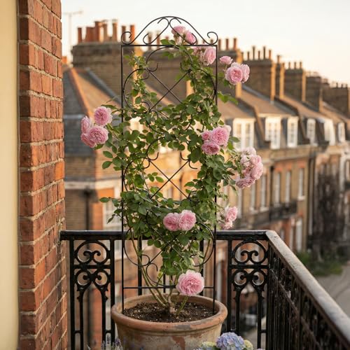 4 Pack 48" x 12.5" Metal Trellis for Potted Plants and Planters - view 5