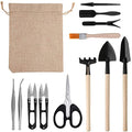 RoseFlower12 Pcs Mini Gardening Tools Set, Plants Care Tools Kit, Bonsai Mini Hand Transplanting Succulent Tools, Indoor Terrarium Tool Accessories, Garden Plant Care Tool Kit, Gardening Accessories