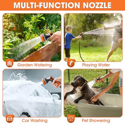 Garden Hose Nozzles,Hose Spray Nozzle with Adjustable 10 Watering Patterns - view 3