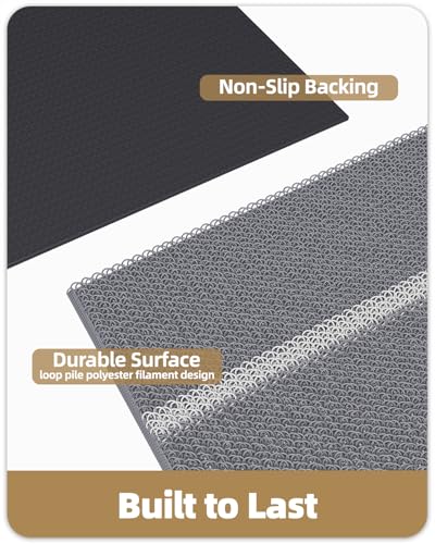 Front Door Mats Durable Doormat for Outside Entry Home Entrance Back Porch Patio Waterproof | Heavy Duty Non-Slip Outdoors Floor Welcome Mats Exterior - 24"x36" Grey - view 5