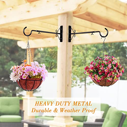 Bird Feeder Hanger 16-24", Adjustable Hanging Plant Brackets, Black - view 3