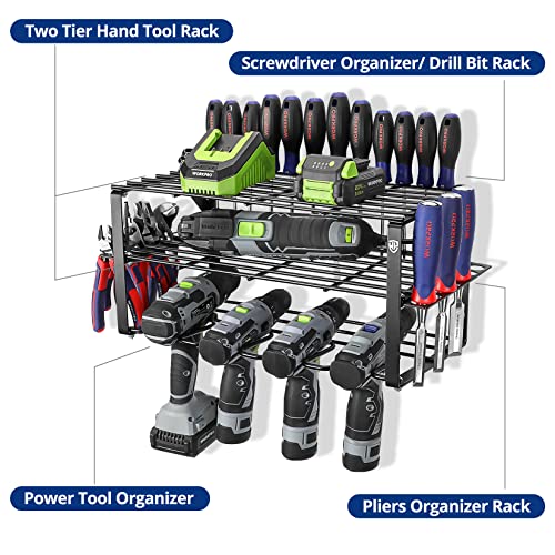 150LBS Power Tool Organizer, Wall Mounted Drill Storage Rack - view 5