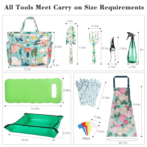 Garden Floral Tool Set with Tote, for Women Plant Lovers - view 2