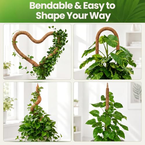 2Pcs 28'' Moss Pole Monstera Plant Support - Plant Stakes for Indoor Plants - view 5
