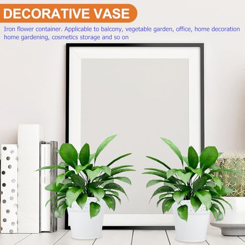 4pcs Lace Design Makeup Organizer Iron Cosmetic Container - view 6