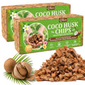 Organic Coco Coir Chips for Plants Coconut Husk Substrate 2Pcs, 2.2lb