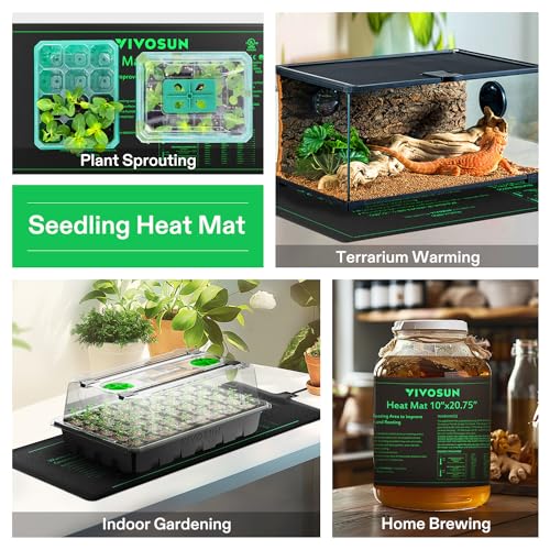 10" x 20.75" Durable Waterproof Seedling Heat Mat - view 2