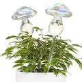 Iridescent Mushroom Self-Watering Globes for Plants - 2 Pack Automatic Plant Waterer Indoor/Outdoor, Plant Watering Devices with Continuous Moisture Supply, No Electricity Needed