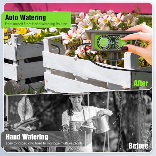 Easy-Setup Solar Drip Irrigation System Outdoor & Indoor, Automatic Plant Waterer Device Kit Beginner-Friendly Garden Raised Bed Grow Tent Water 10-15 Plants - view 6