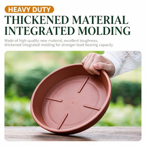 7 Pack Ventilated Plant Saucer, 10 Inch Terracotta Drainage Tray - view 4