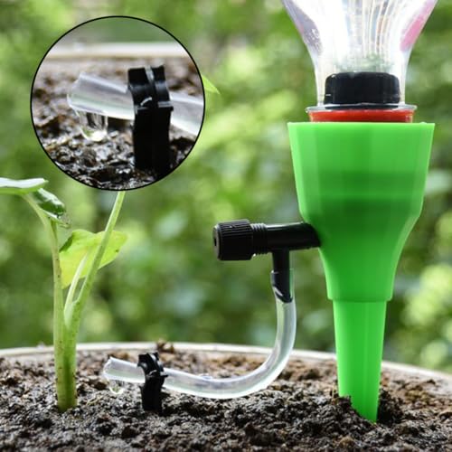 12pcs Automatic Plant Pot Drip Feeders with Adjustable Water Flow, Pp Material Garden Watering Device for Home and Garden Use, Efficient Bonsai Irrigation System - view 4
