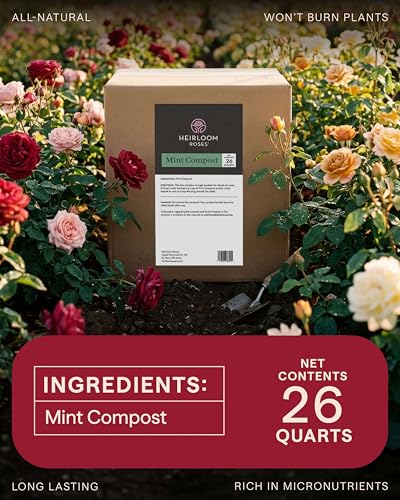 Mint Compost,100% Natural,Top Soil Amendment for Rose Planting, Rich in Micronutrients and Nitrogen for Garden Vegetables and Flowers, 26 Quart Box - view 6