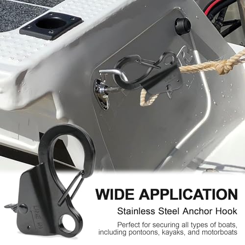 2PCS/4PCS Boat Anchor Hook Sliding Hook,WLL8000 Lbs for 3/8"-5/8"Rope - view 5