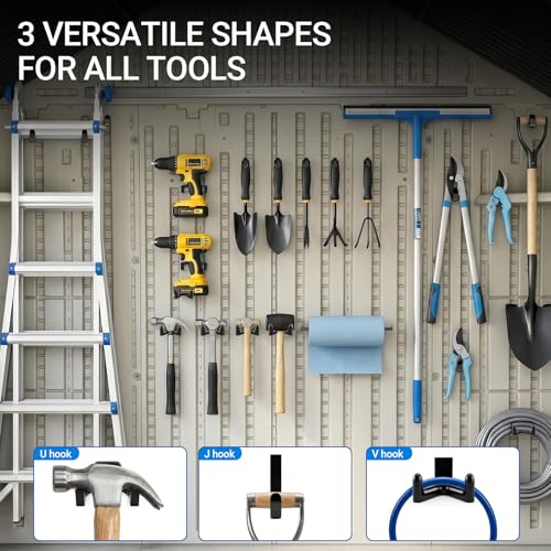 Storage Sheds Hooks J U V-Shape Hangers Tool Set for Suncast/Craftsman Shed Storage Accessories (12) - view 3