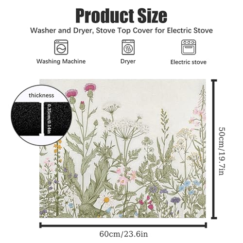Non-Slip Washer and Dryer Top Cover Mat, 23.6" x 19.7" washer and dryer top protector mat, Multi-Functional Protection for Laundry Room, Kitchen Counter, Dining Table, Pet Area (Plant) - view 2
