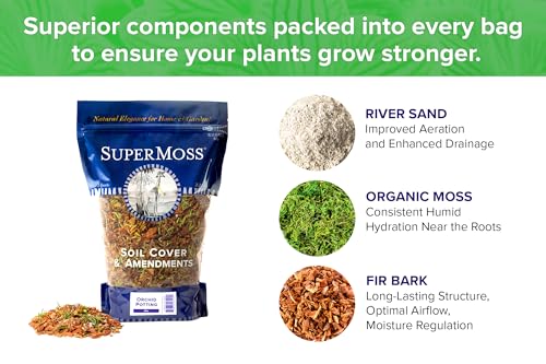 (23104) Orchid Potting Mix – Premium Orchid Soil with Fir Bark, Organic Moss & River Sand – Well Draining Orchid Bark Mix for Indoor Plants, Repotting, and Healthy Root Growth, 2qt - view 4