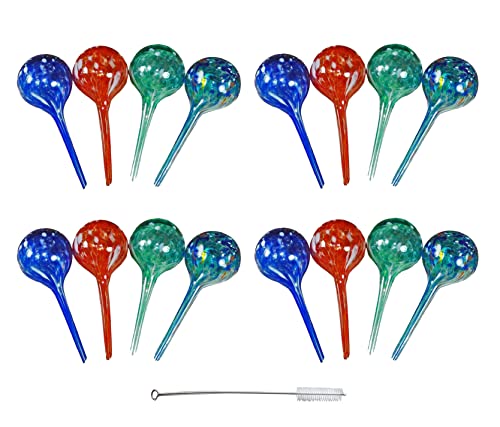 Aqua Plant Watering Globes - Automatic Watering Ball Bulbs - Self Watering Plant Glass Bulbs System (16, Small)