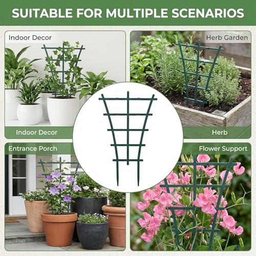 4 Pcs Mini Trellis, Plastic Garden Plant Support - view 6