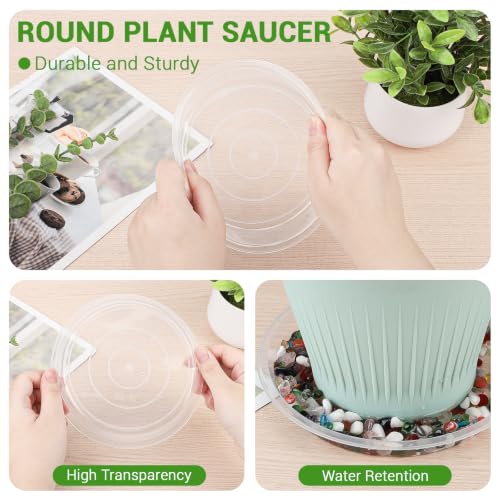 Plastic Plant Saucer, 6 Inch Planter Trays for Indoor Plants, Thicker Plant Water Drip Trays for pots, Planter Saucer for Indoors and Outdoor, Plant Container Accessories - view 3