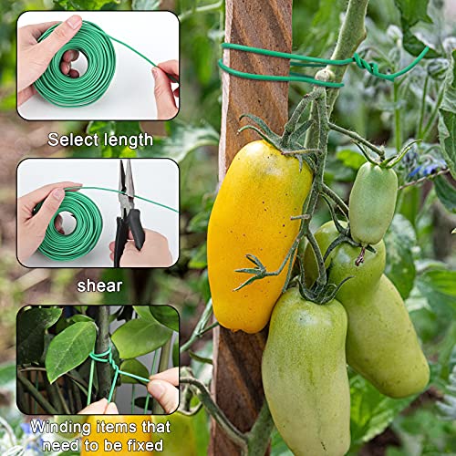 100 Feet Soft Tie for Plants, Green Twist Garden Ties Gardening Supplies for Supporting Climbing Plants, Tomatoes, Vegetables, (Diameter - 2.5MM) - view 7