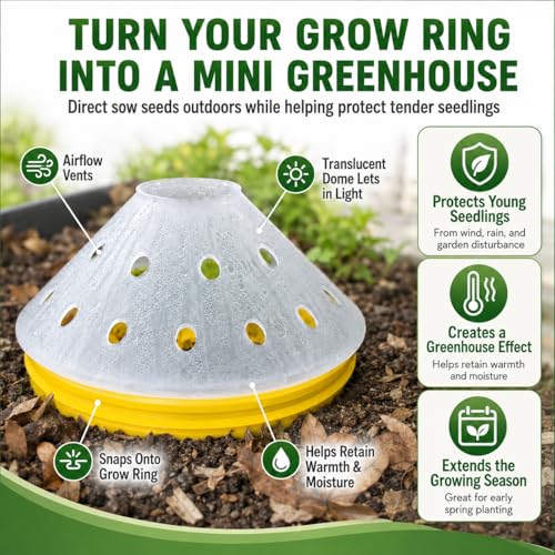 Kids Sunflower Garden Kit – Grow Your Own Sunflowers from Seeds with Greenhouse Germination Domes & Grow Rings, Non-GMO Seeds, BPA-Free | Gardening Gift for Kids & Families, Made in USA - view 2