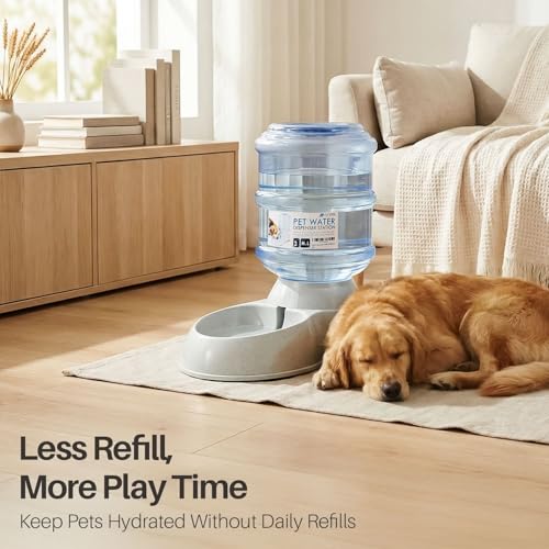Gravity Pet Water Dispenser Drinking Station for Dogs Cats (3 Gallon) Automatic Replenish Waterer for Small Large Breed Dog Cat,Feeding Watering Fountain Supplies Bottle Dish Bowl - view 2