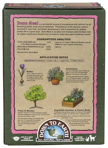 Organic Bone Meal - High Phosphorus Plant Food for Buds, Bulbs, Blooms, Flowers 3-15-0, 5 lb - view 2