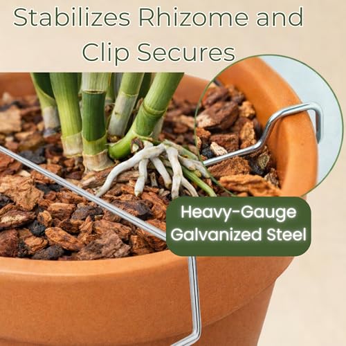 Galvanized Rhizome Clip for Clay Pot Variety 30 Pack (10 Each of 4 Inch, 5 inch, 6 Inch) - view 6