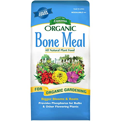 Organic Bone Meal Fertilizer 4-12-0. All-Natural Plant Food Source of Nitrogen and Phosphorus for Organic Gardening. for Bulbs & Other Flowering Plants. 8 lb. Bag. Pack of 1