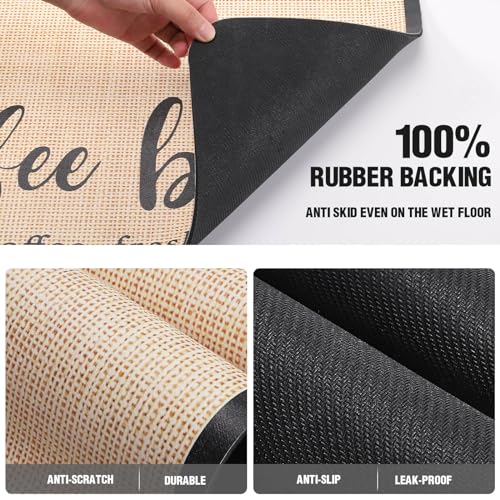 Coffee Mat - Dish Drying Mat for Kitchen Counter, Hide Stain, Absorbent with Waterproof Rubber Backing, Fit Kitchen Dish Rack Bar Accessories (Coffee Bar, 19" x 12") - view 5